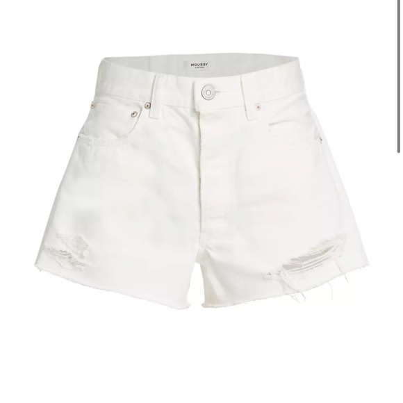 Moussy Vintage Ransomville Distressed Denim Shorts size 25 - Picture 1 of 8